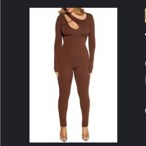 Naked Wardrobe Brown Jumpsuit